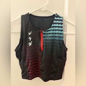 Bandit Running Ares Flex Zip Front Race Crop - Bandit x ASICS